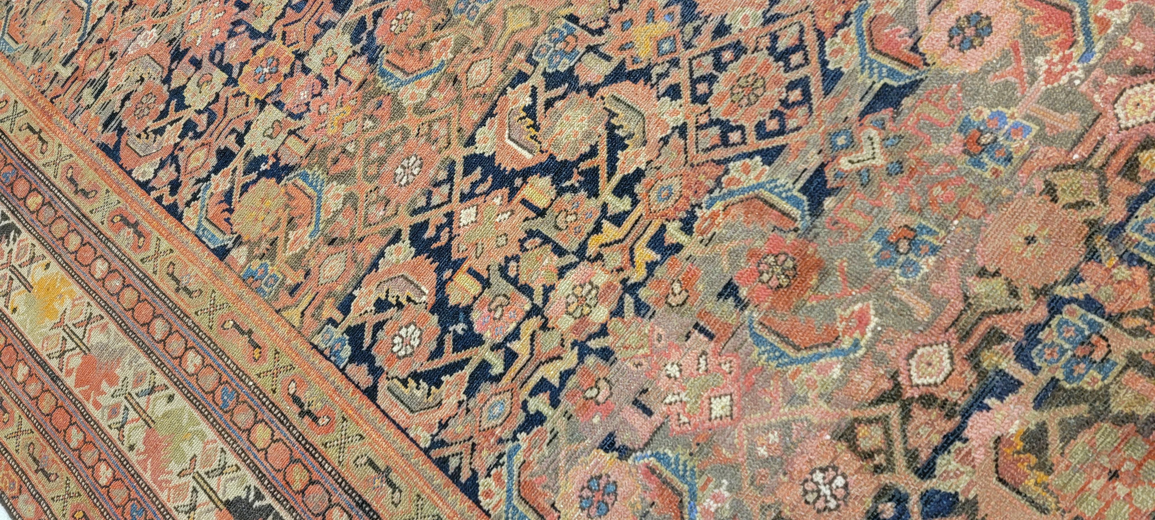 Early 20th Century Antique Persian/Kurdish Malayer Rug For Sale 4