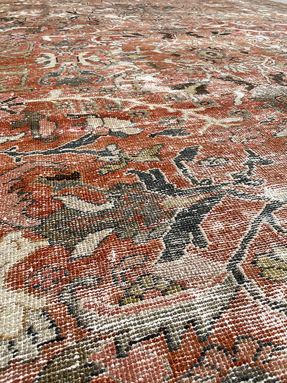Annodato a mano Tappeto antico persiano Mahal dei primi del Novecento in vendita