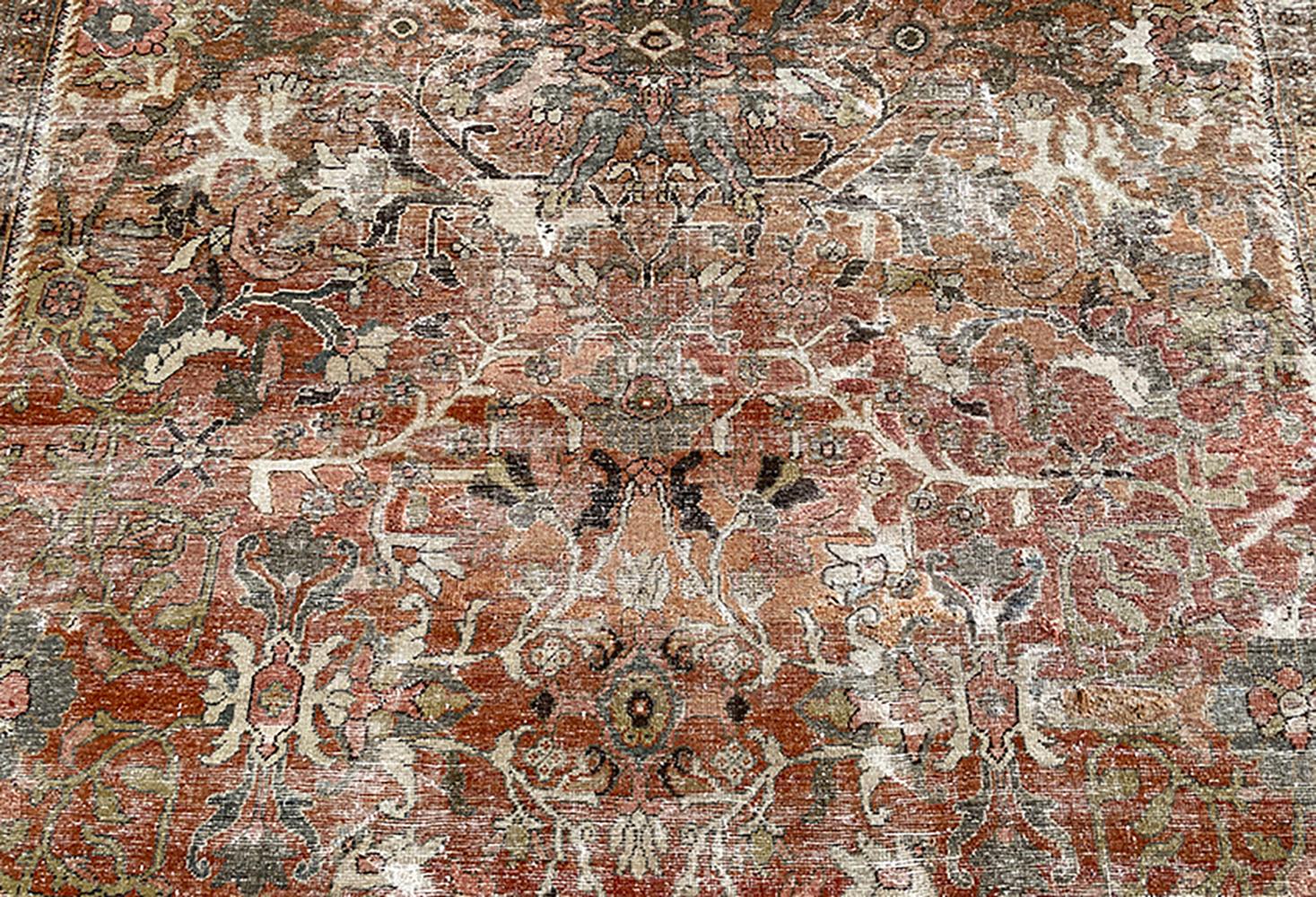 Tappeto antico persiano Mahal dei primi del Novecento In condizioni buone in vendita a Los Angeles, CA