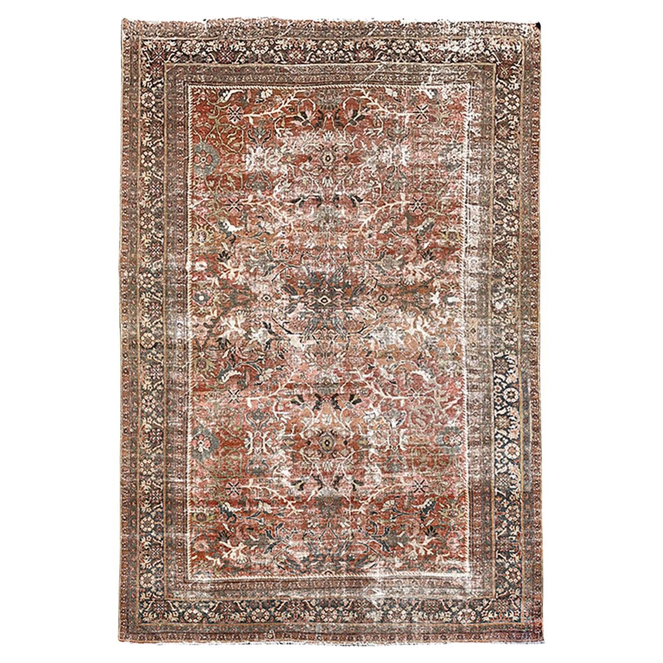 Antiker persischer Mahal-Teppich des frühen 20. Jahrhunderts