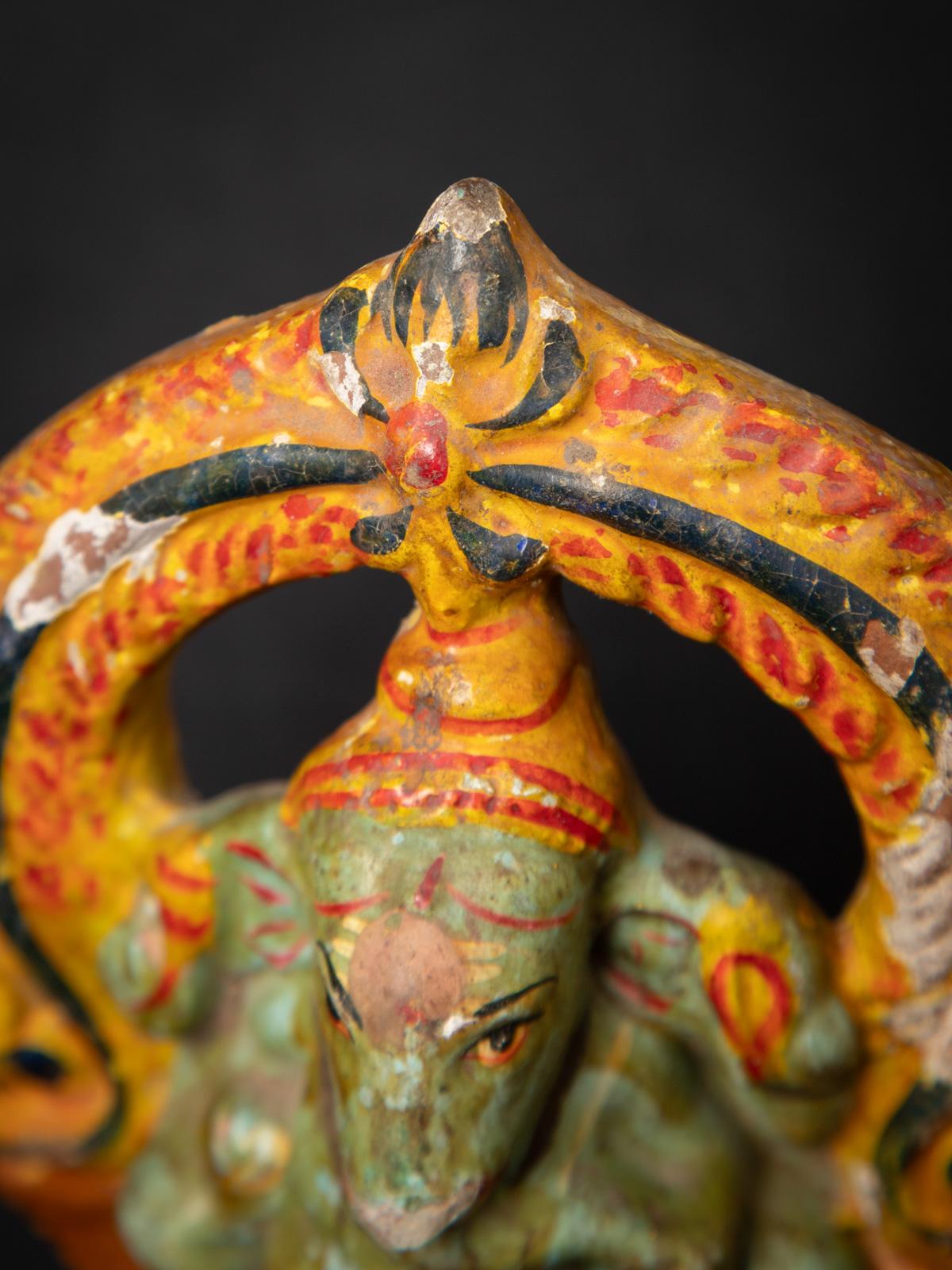 Early 20th century Antique pottery Ganesha statue from India 5