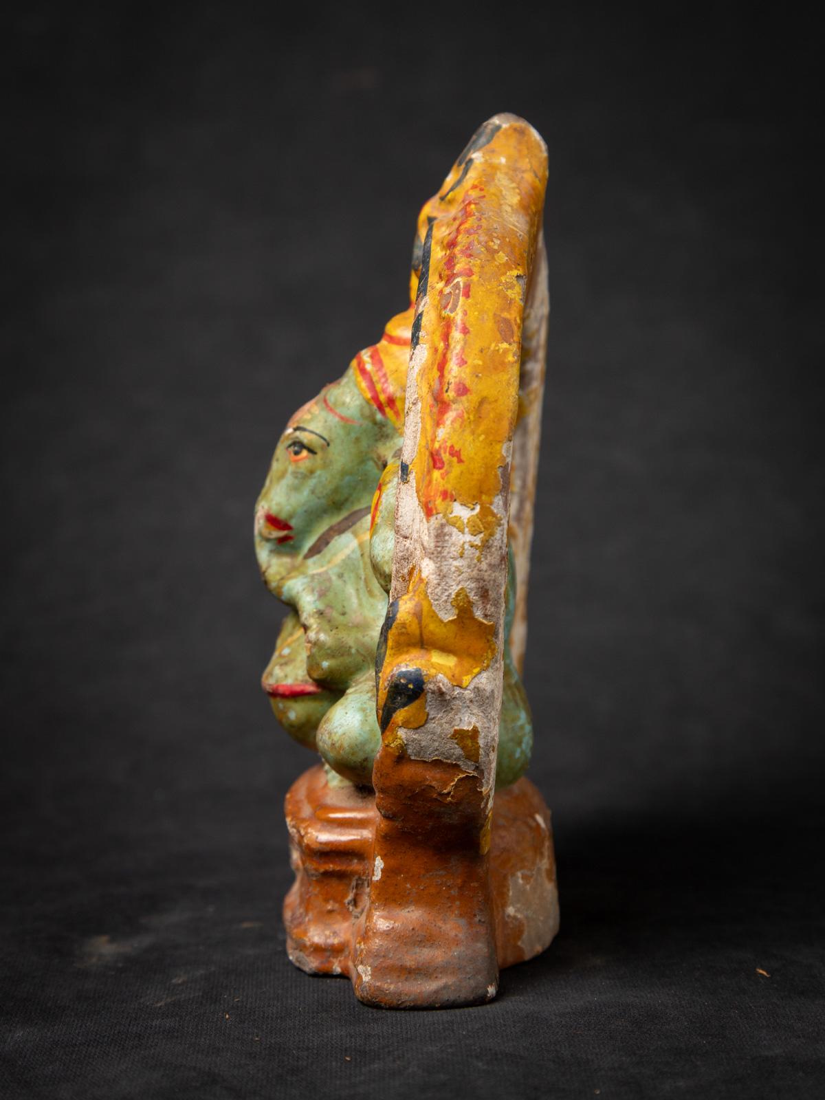 Indian Early 20th century Antique pottery Ganesha statue from India
