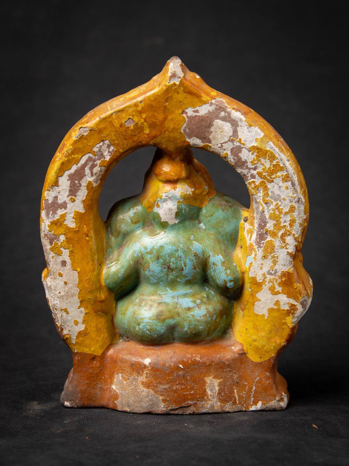Early 20th century Antique pottery Ganesha statue from India In Good Condition In DEVENTER, NL