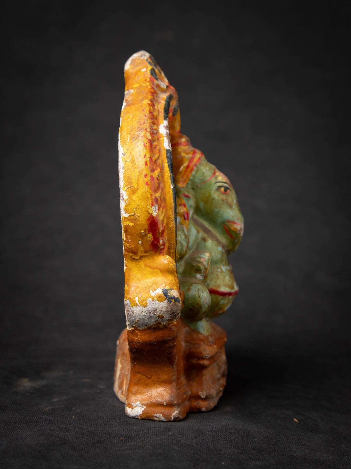 20th Century Early 20th century Antique pottery Ganesha statue from India