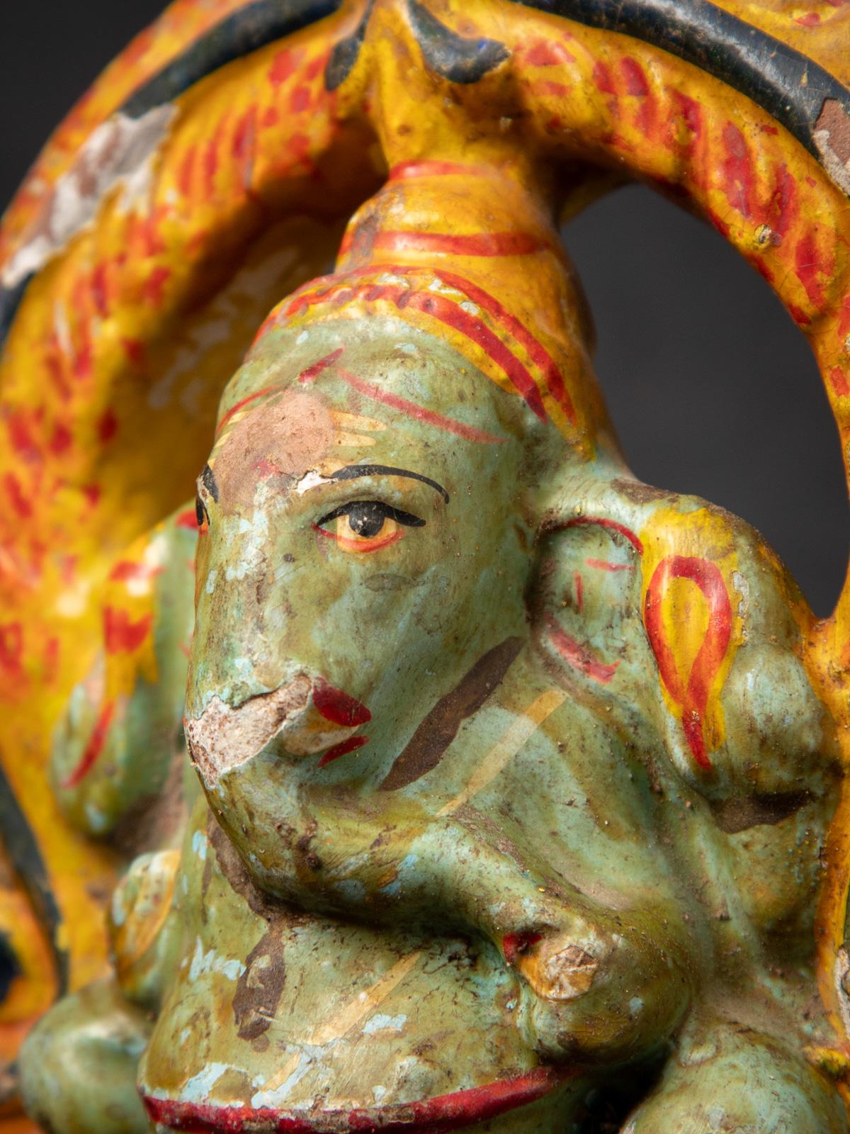 Early 20th century Antique pottery Ganesha statue from India 3