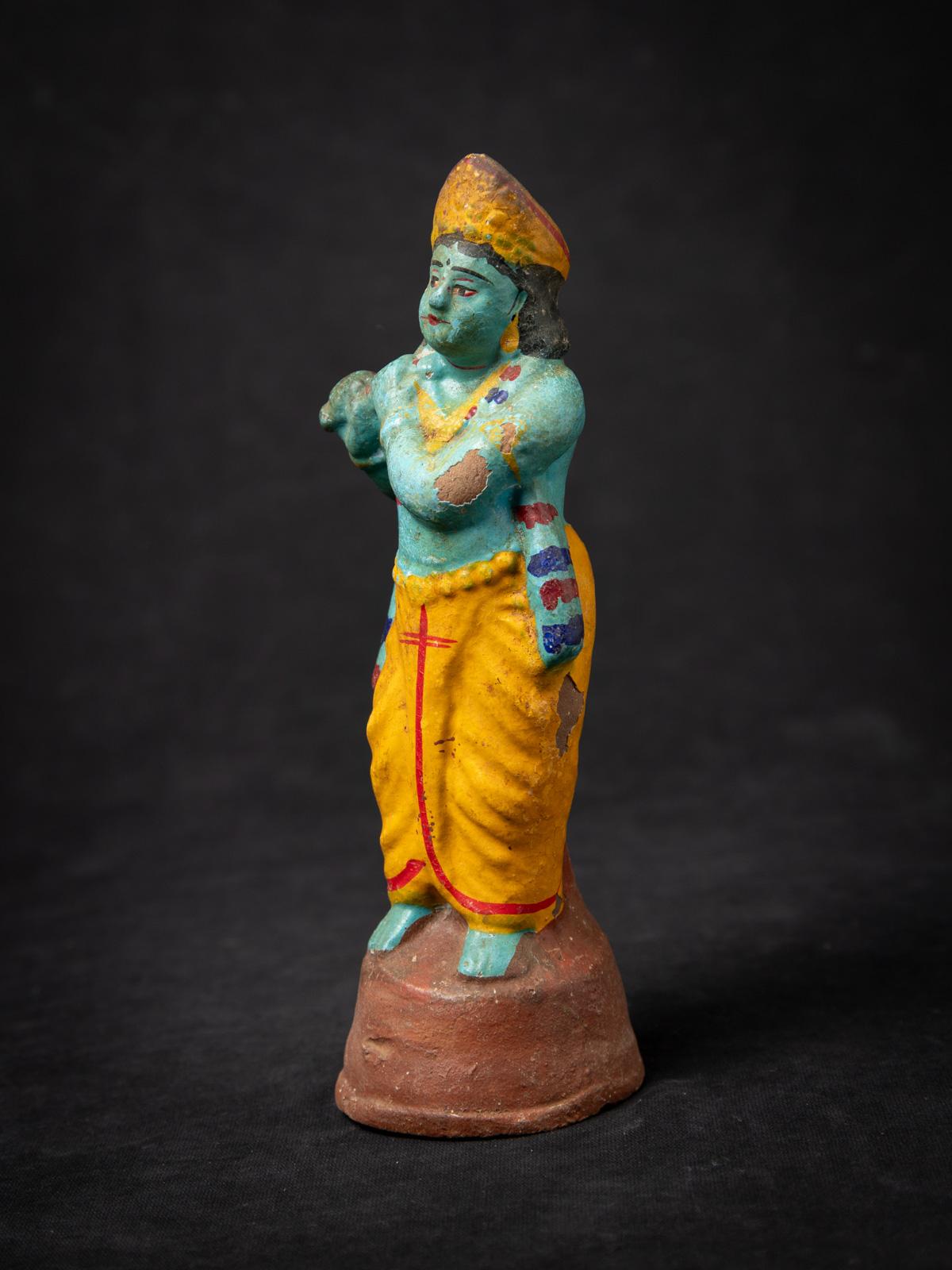 Début du 20e siècle Statue de Krishna en poterie ancienne de l'Inde en vente 2