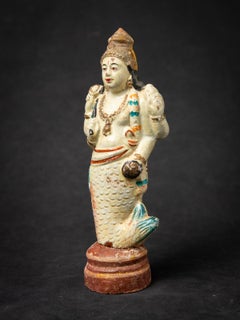 Early 20th century Antique pottery Vishnu statue from India