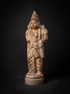 Early 20th century Antique pottery Vishnu statue from India