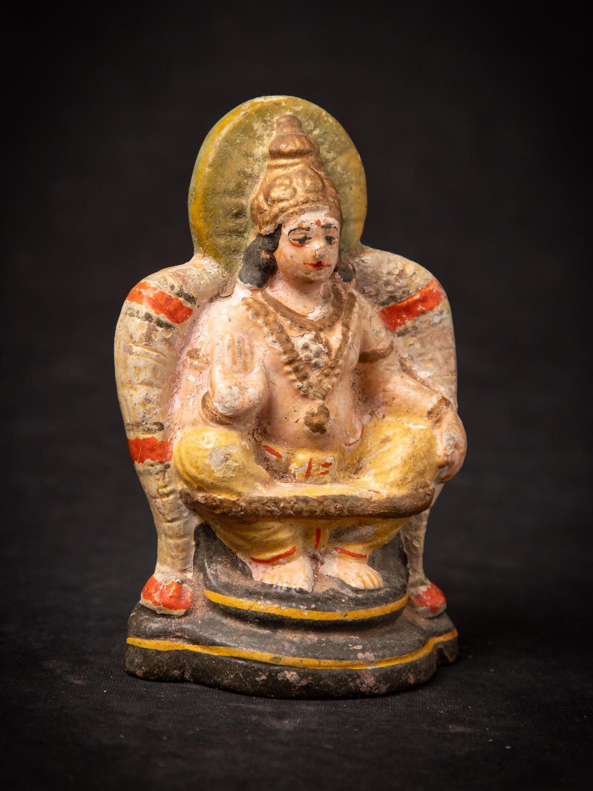 Early 20th century Antique pottery Vishnu statue from India For Sale 1