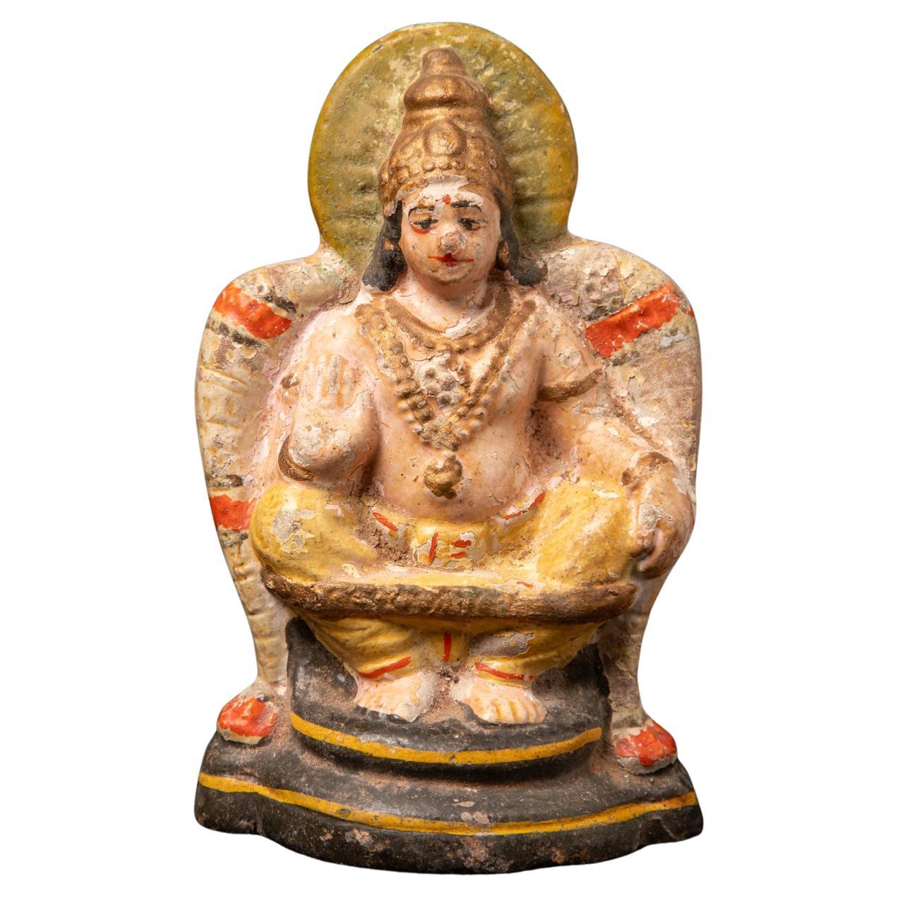 Early 20th century Antique pottery Vishnu statue from India For Sale