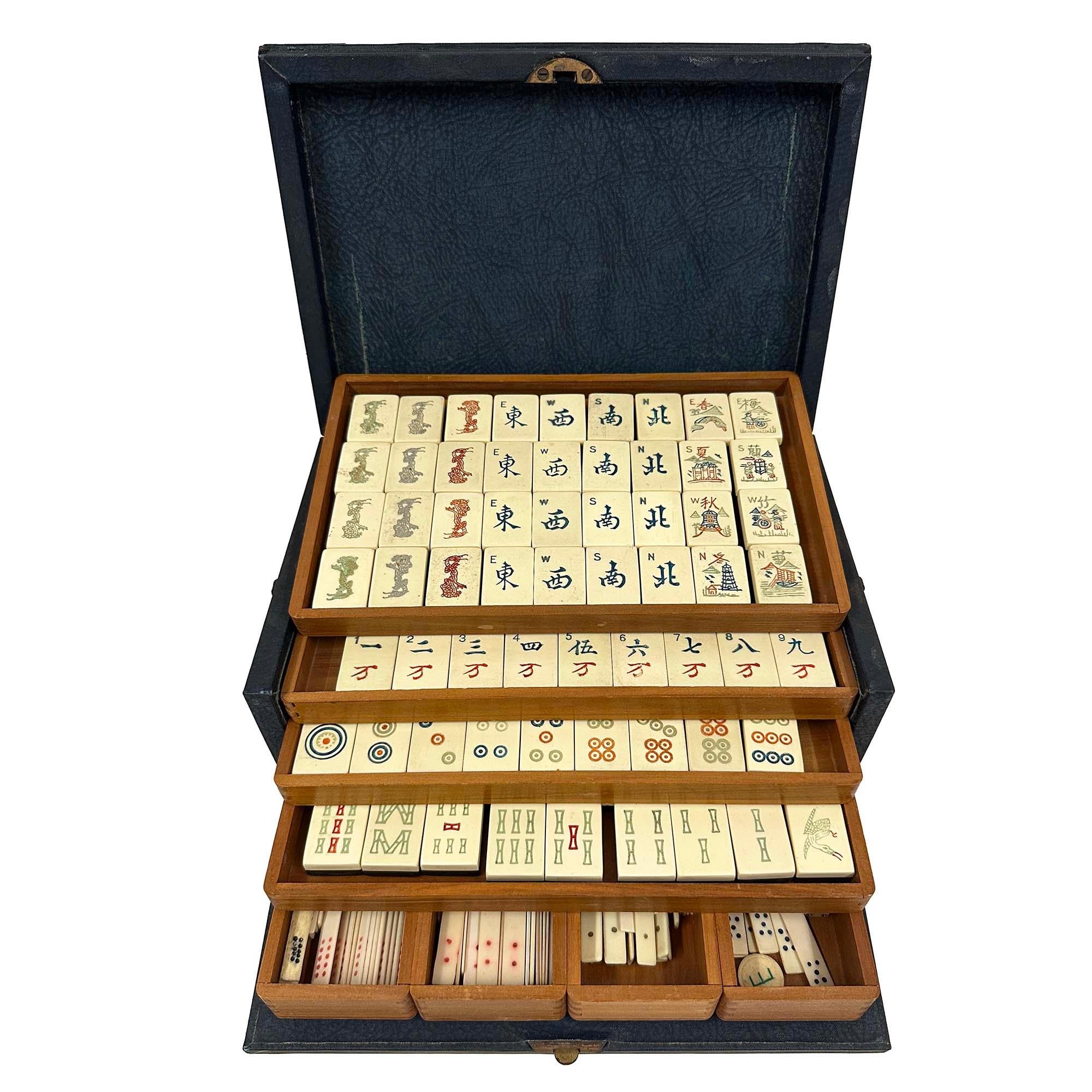 Antiguo juego de Mah-Jong Pung Chow de principios del siglo XX Baquelita en venta