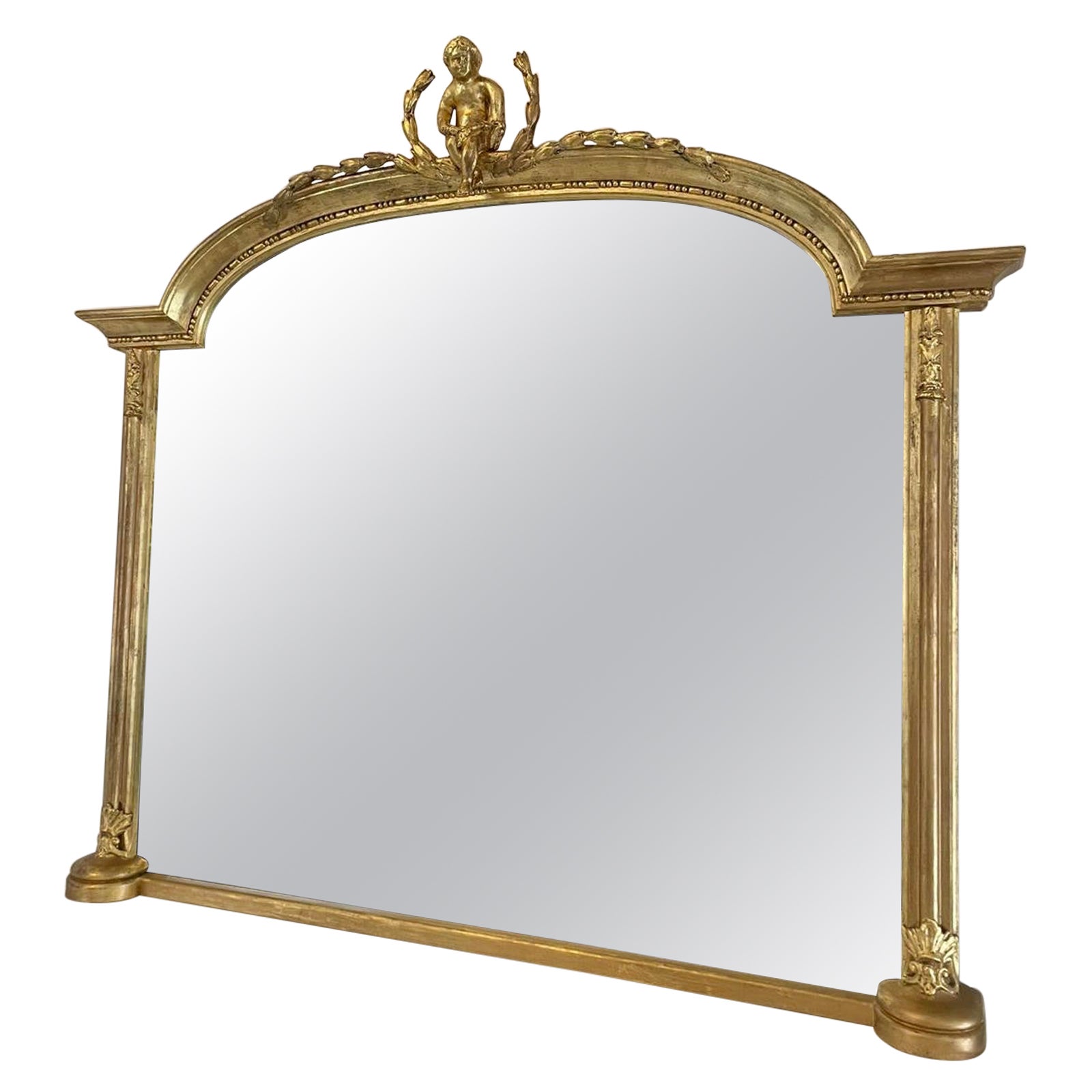 Early 20th Century Antique Quality Gilded Wall Mirror