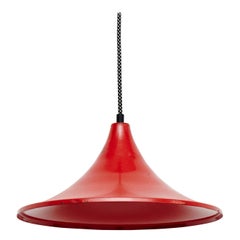 Early 20th Century Antique Red Brass Ceiling Lamp