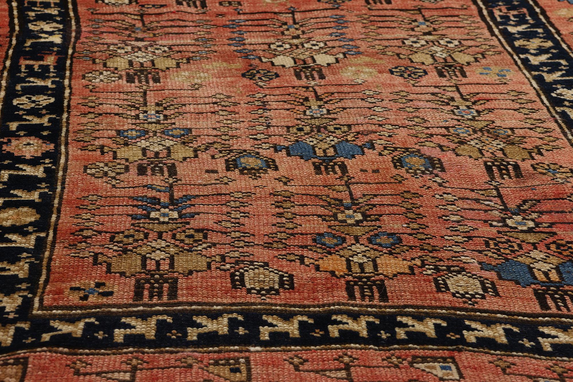 Hand-Knotted Early 20th Century Antique Red Caucasian Karabagh Carpet Runner For Sale