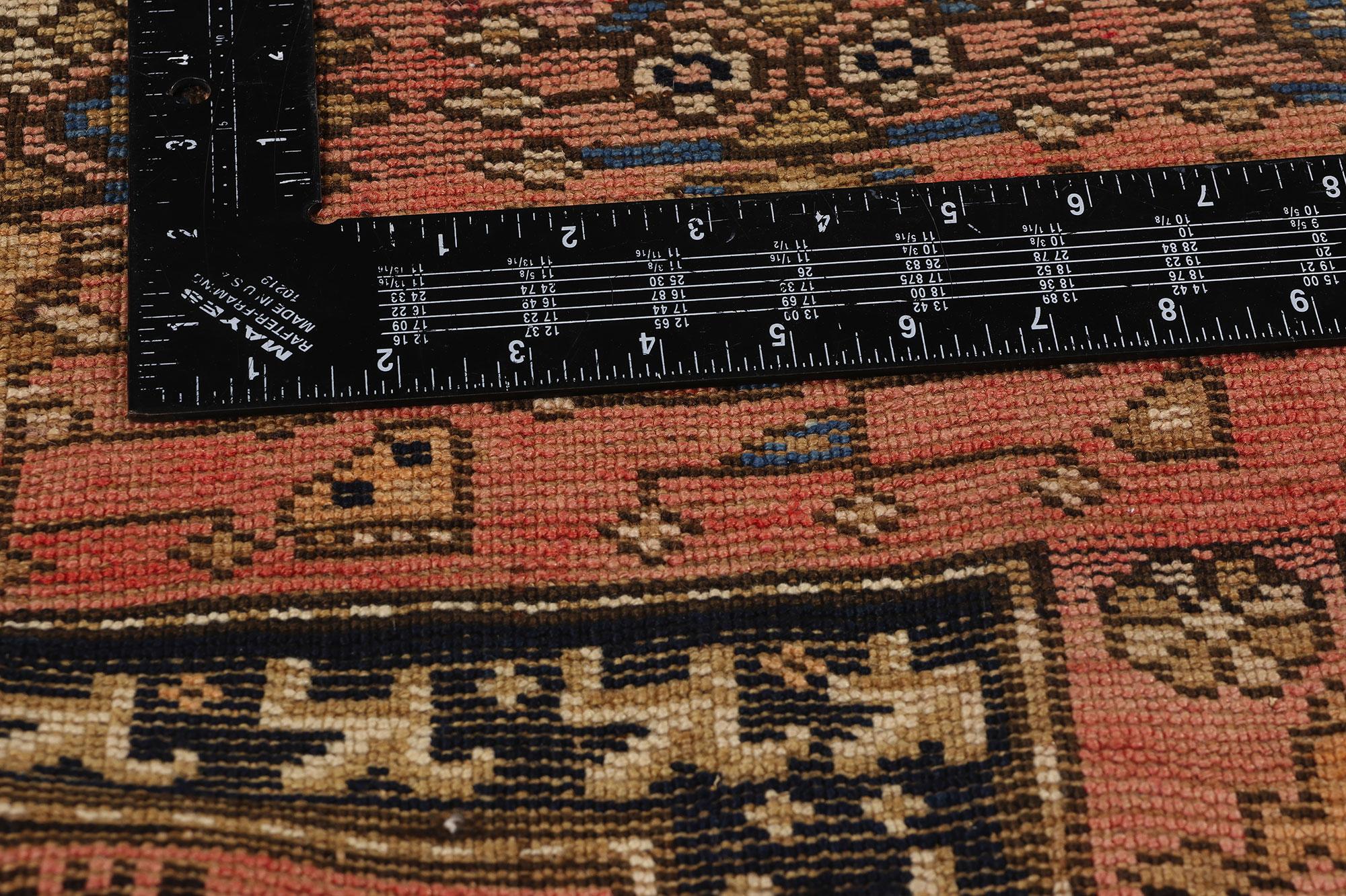 Early 20th Century Antique Red Caucasian Karabagh Carpet Runner In Good Condition For Sale In Dallas, TX