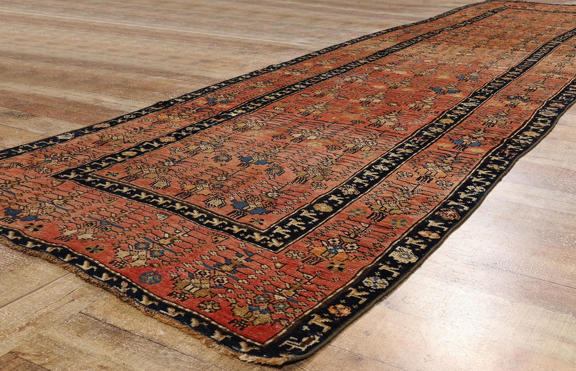 Wool Early 20th Century Antique Red Caucasian Karabagh Carpet Runner For Sale