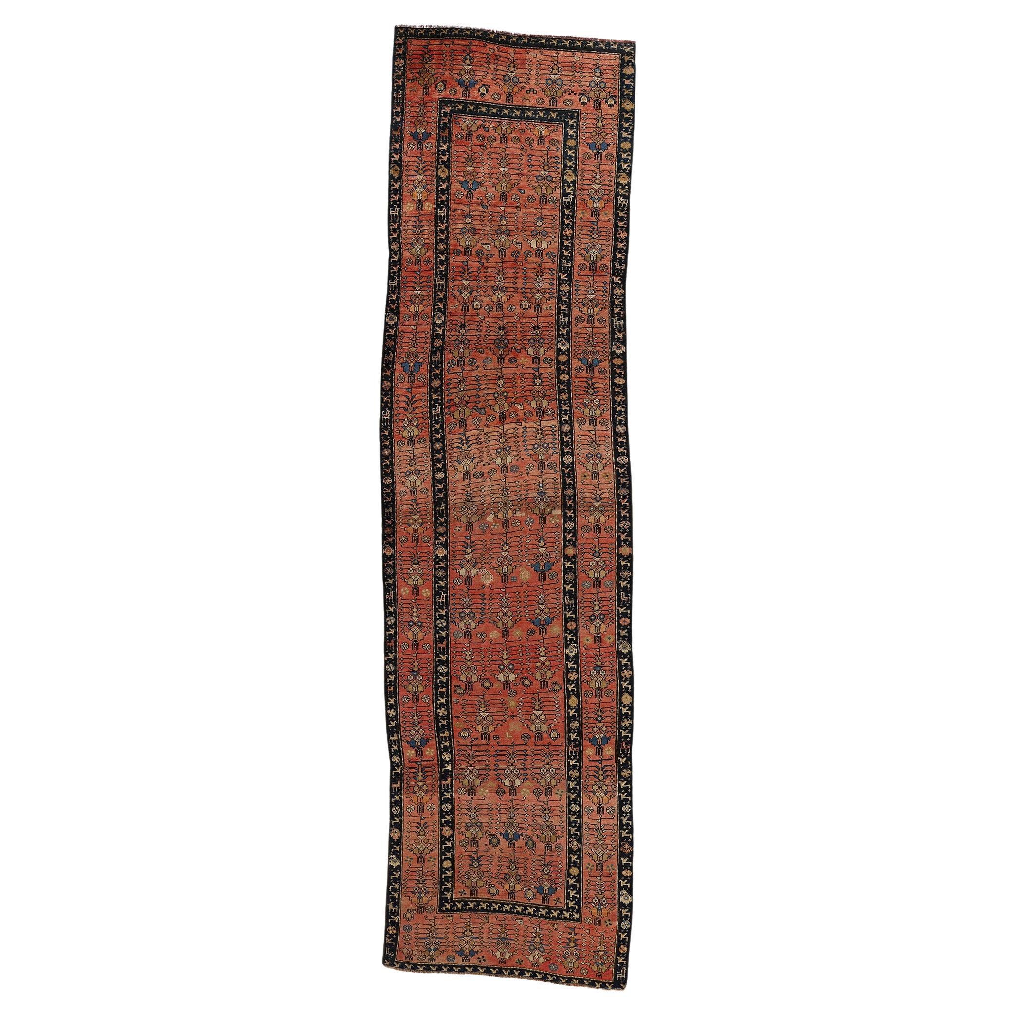 Early 20th Century Antique Red Caucasian Karabagh Carpet Runner For Sale
