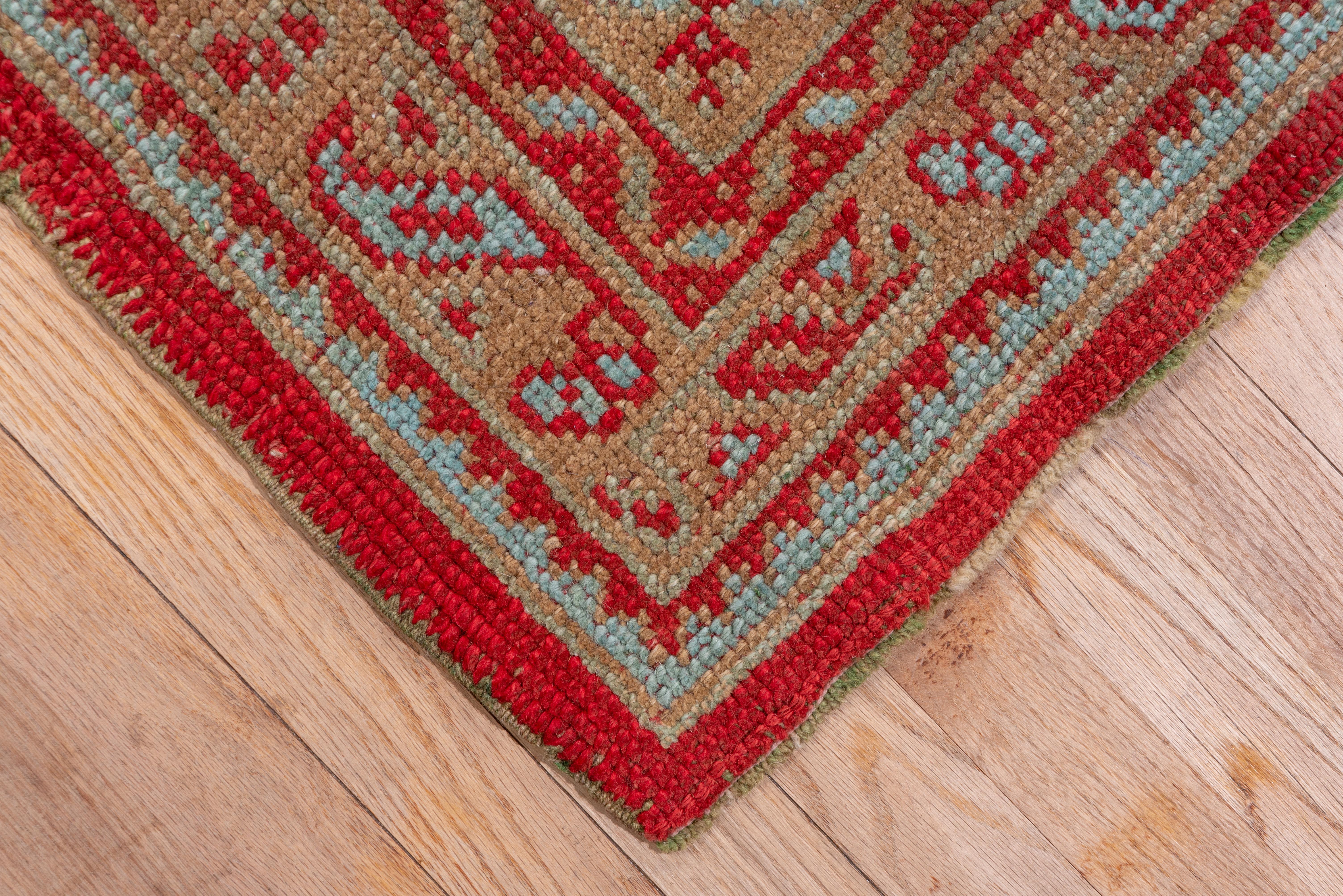 Early 20th Century Antique Red Oushak Carpet For Sale 1
