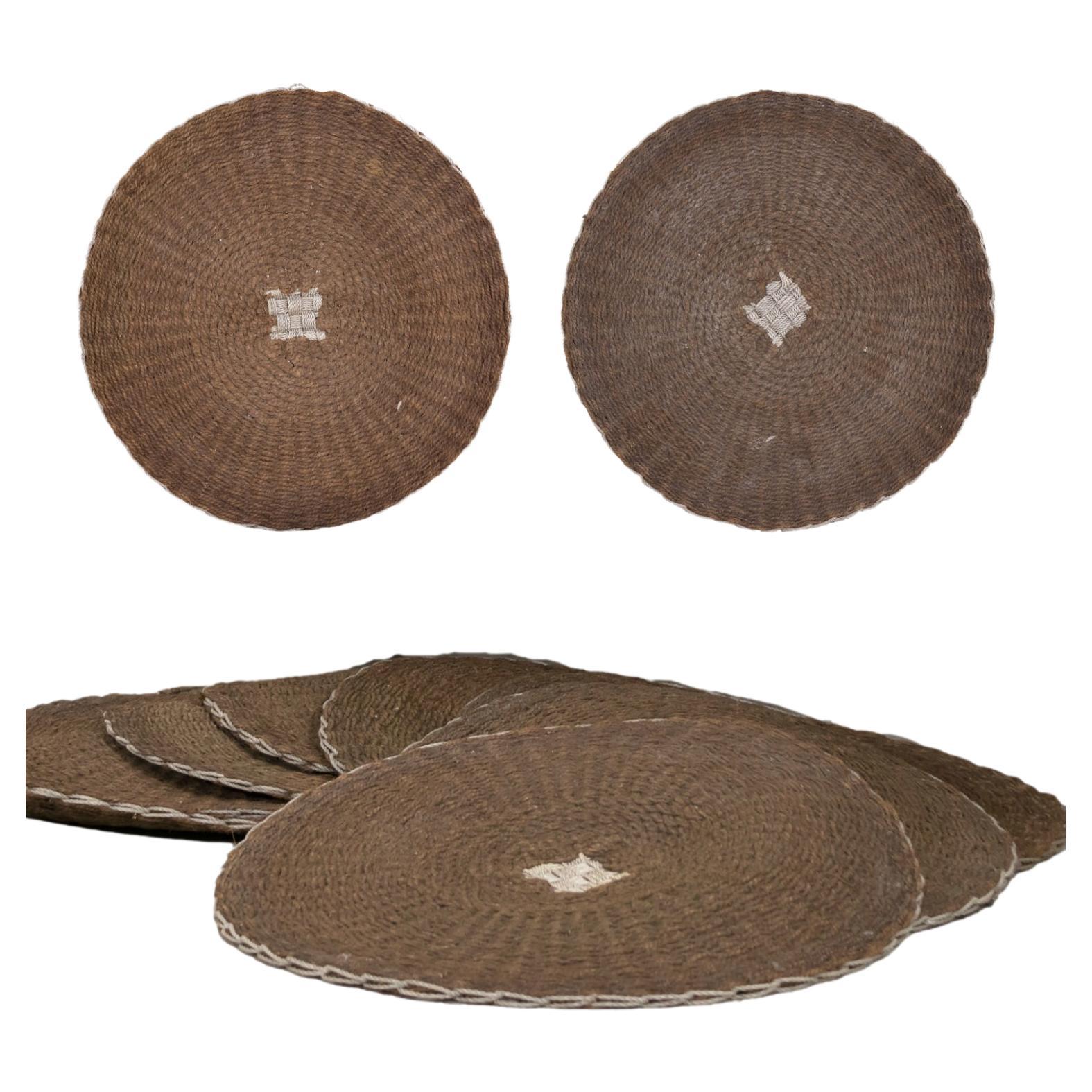 Early 20th Century Antique Scourtin Mats or Olive Oil Filters For Sale