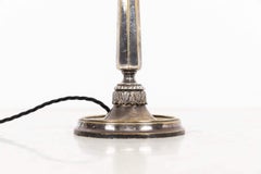 Lampada da tavolo GEC in ottone placcato argento dei primi del Novecento, 1920 ca.