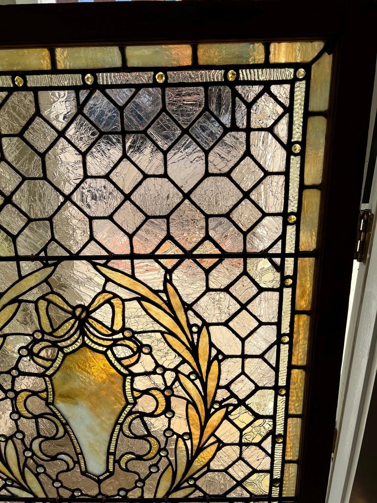 Window Jewels Early 20th Century Antique Stained Glass Window, Jewels in Original ...