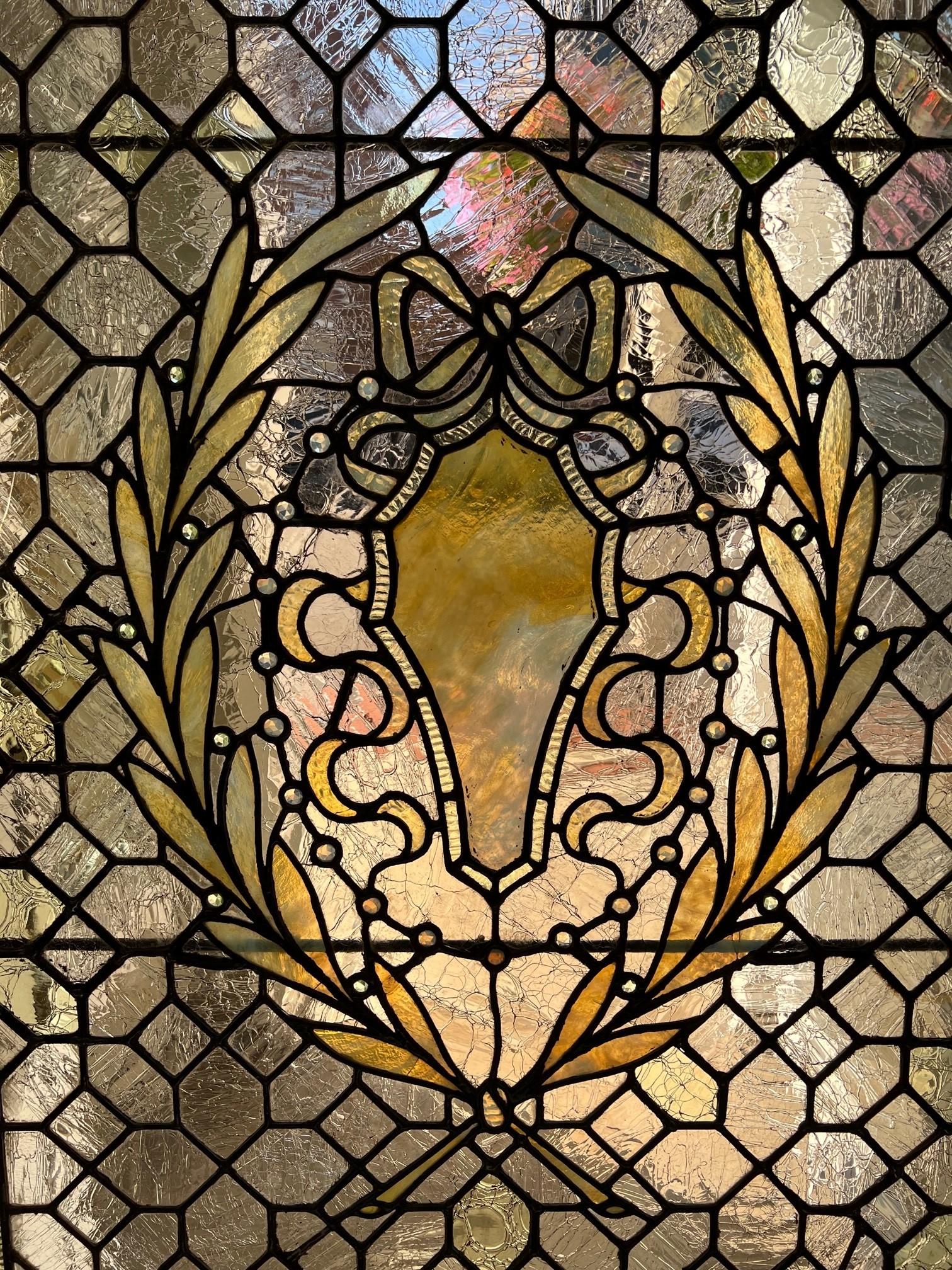 Window Jewels Early 20th Century Antique Stained Glass Window, Jewels in Original ...