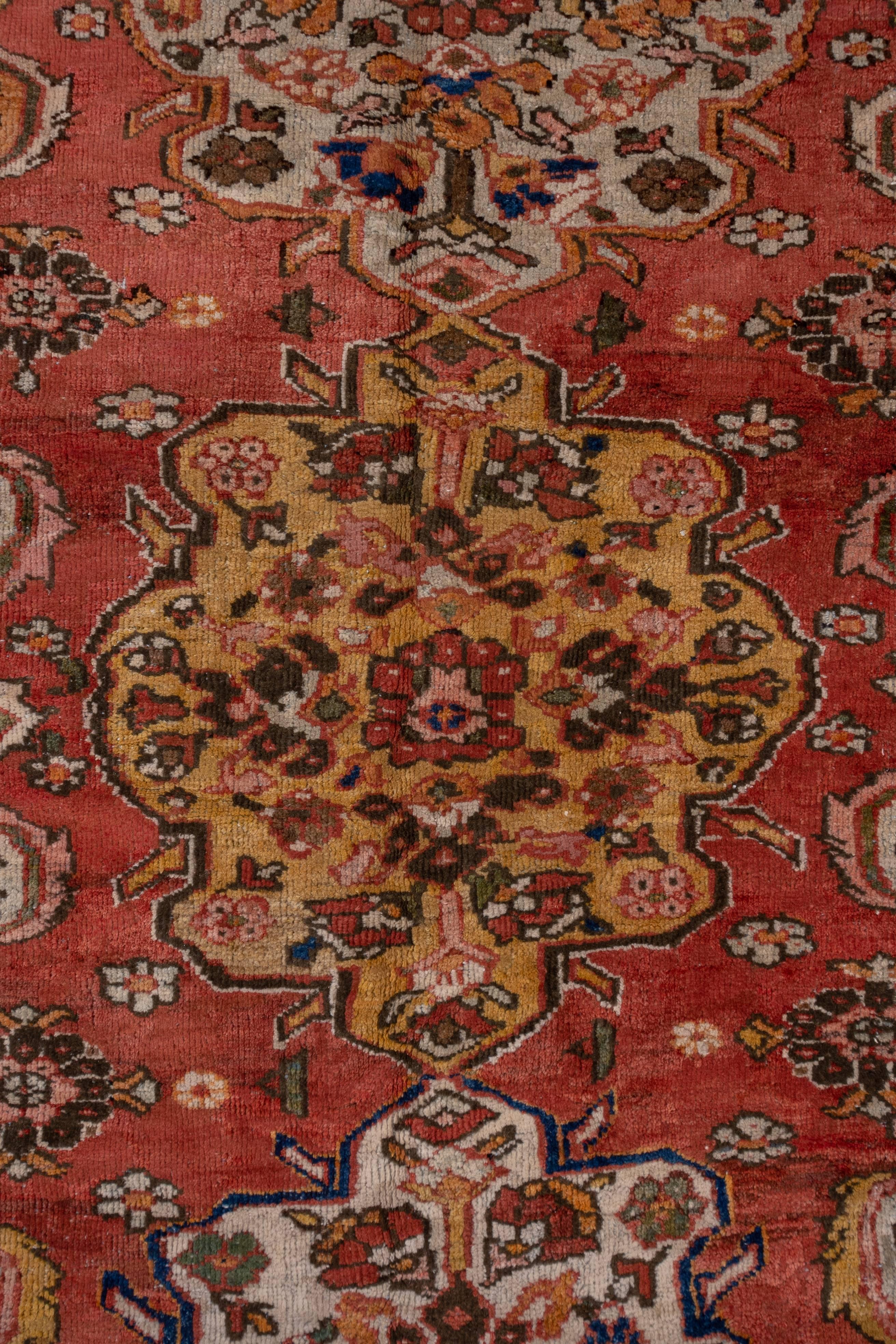 Antique Red Persian Sultanabad Carpet For Sale 1