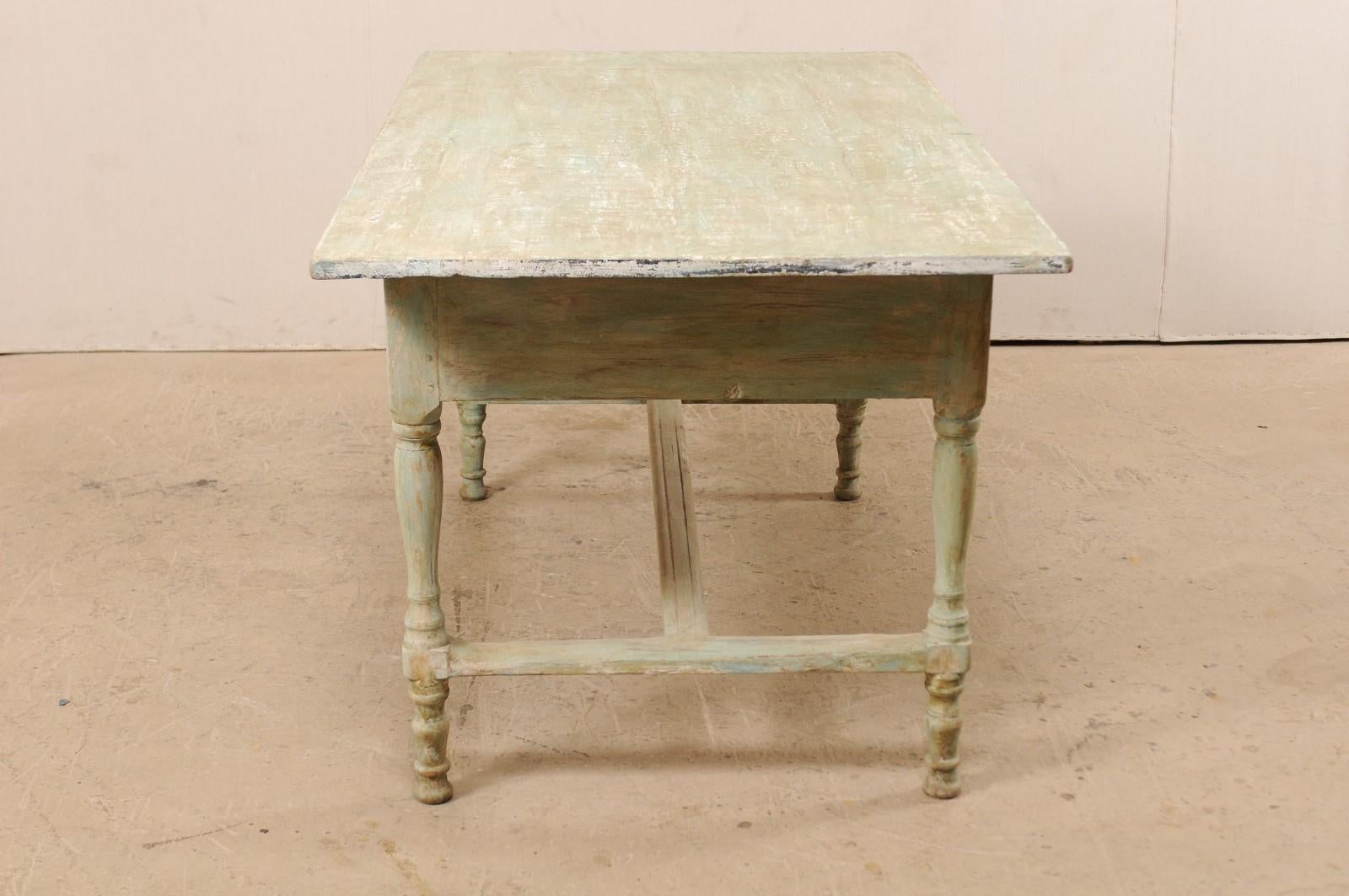 Early 20th Century Antique Swedish Farm-House Table 2