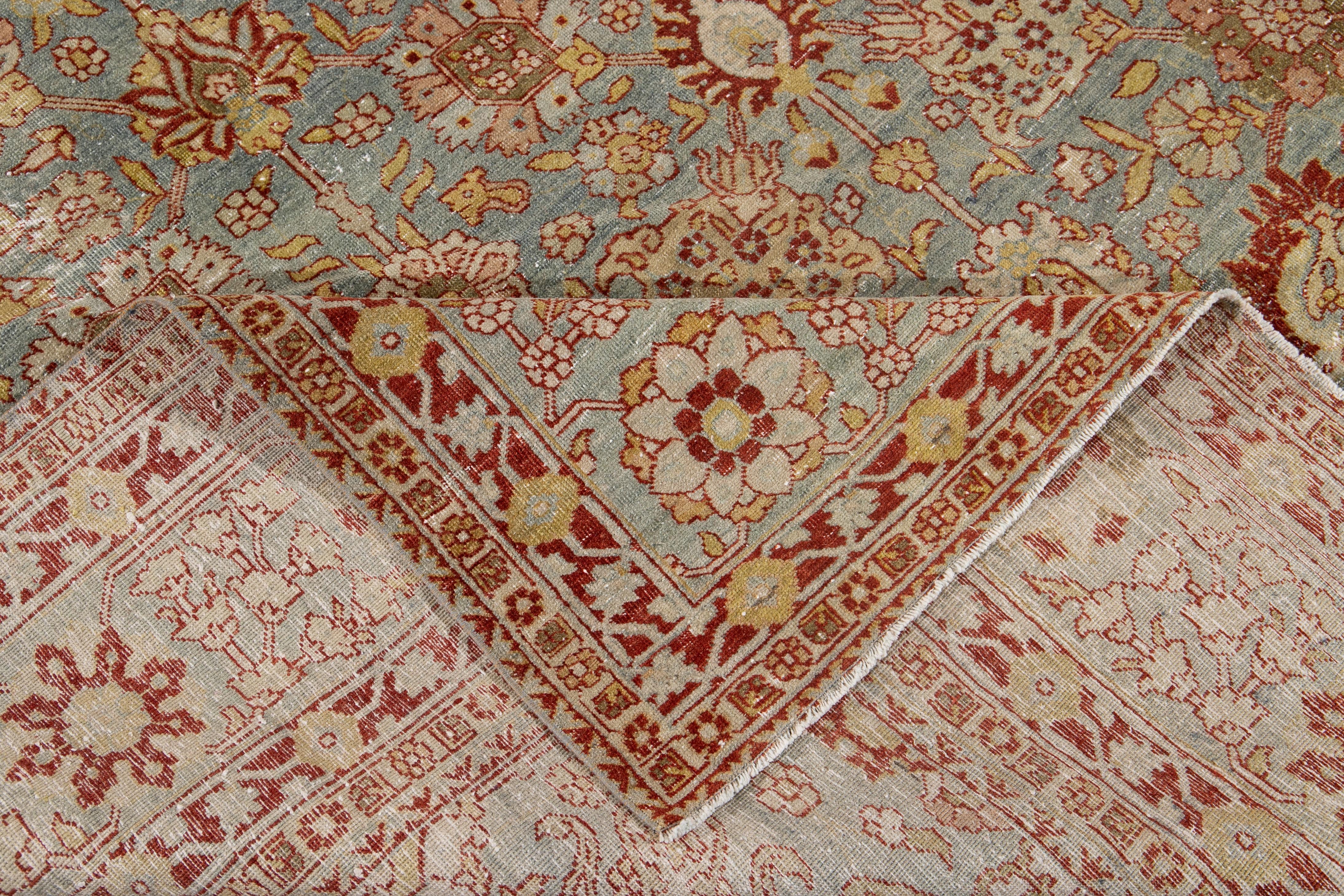 Early 20th Century Antique Tabriz Wool Rug For Sale 5