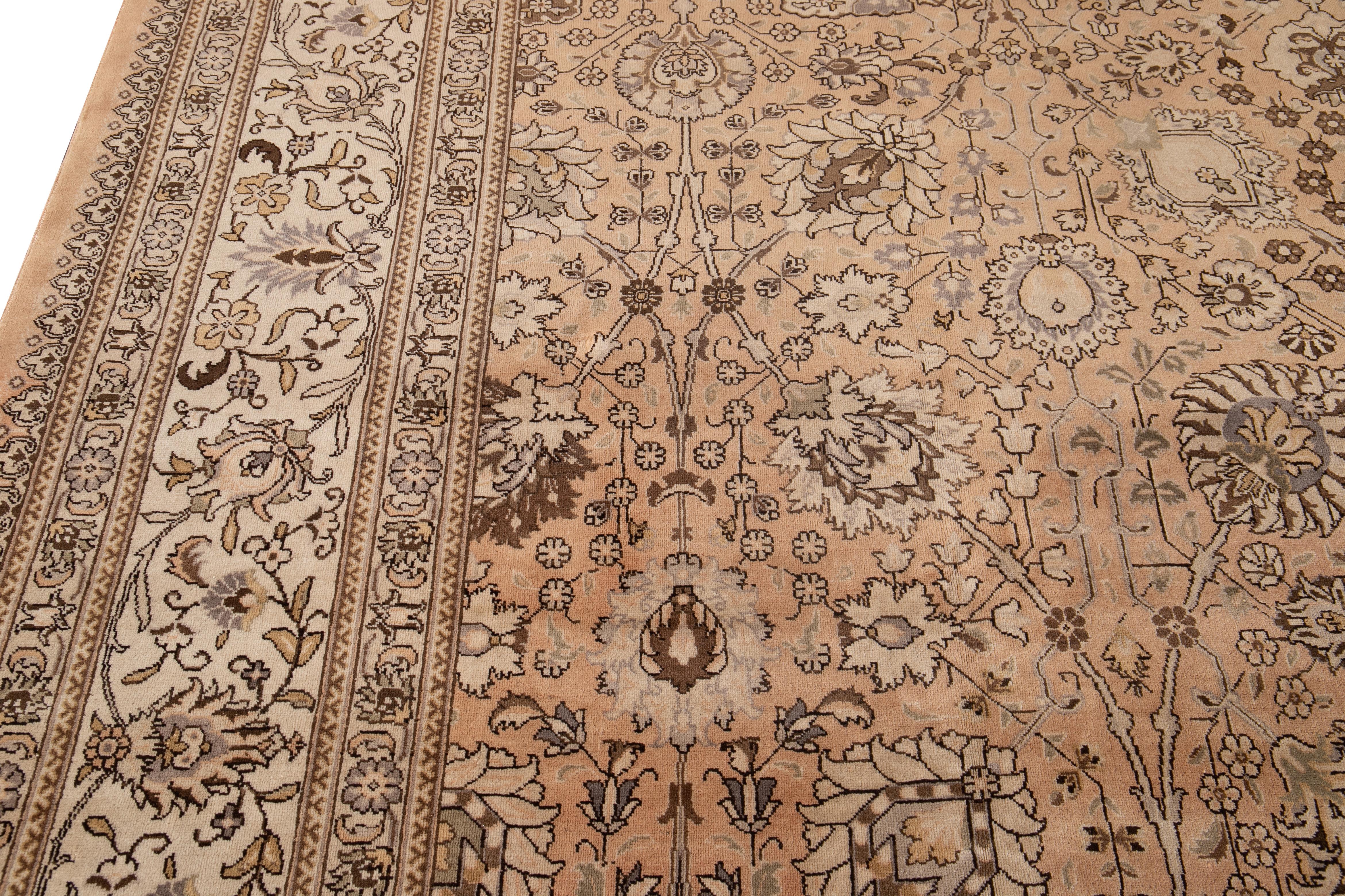 Early 20th Century Antique Tabriz Wool Rug For Sale 6