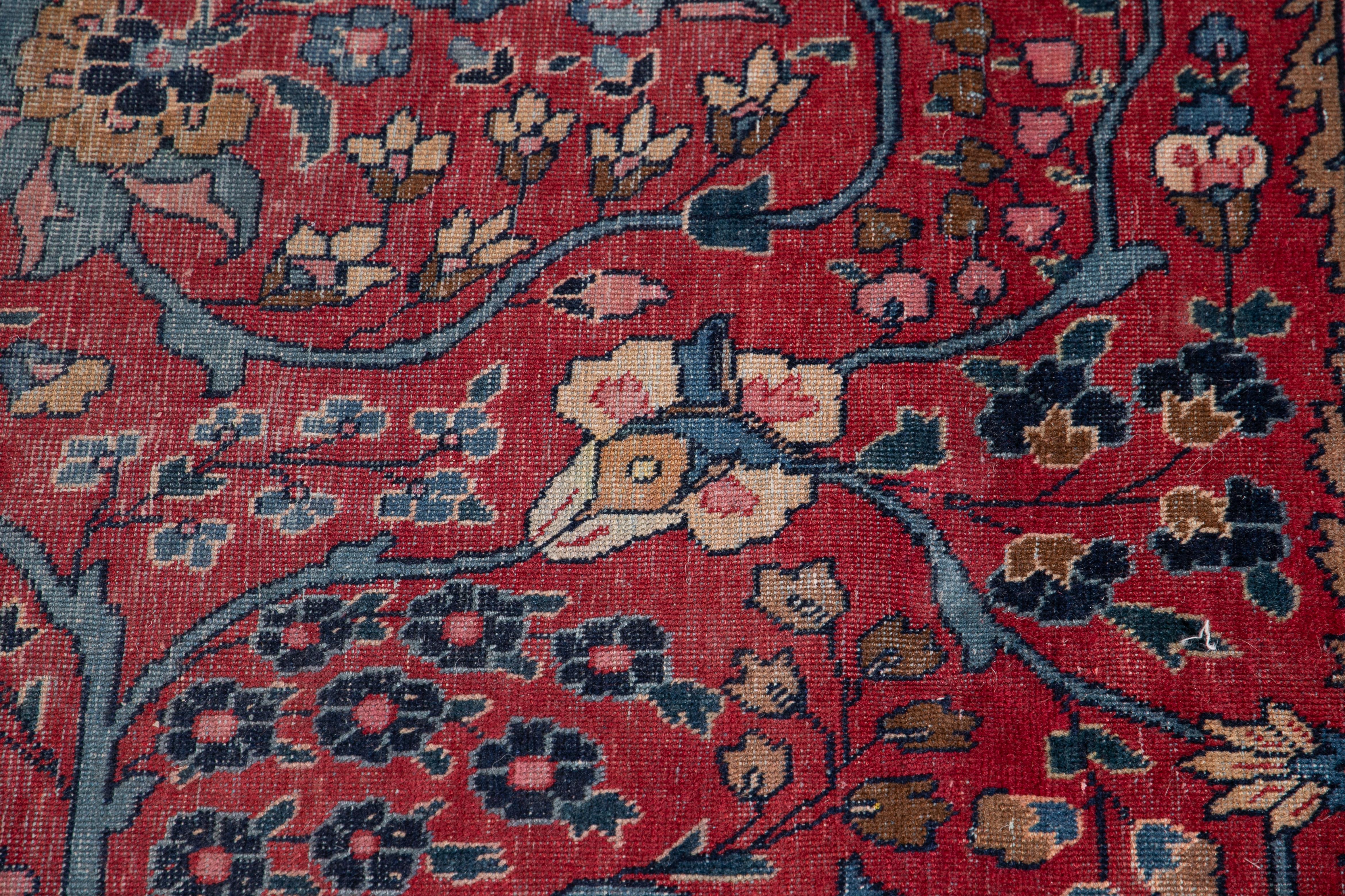Early 20th Century Antique Tabriz Wool Rug For Sale 11