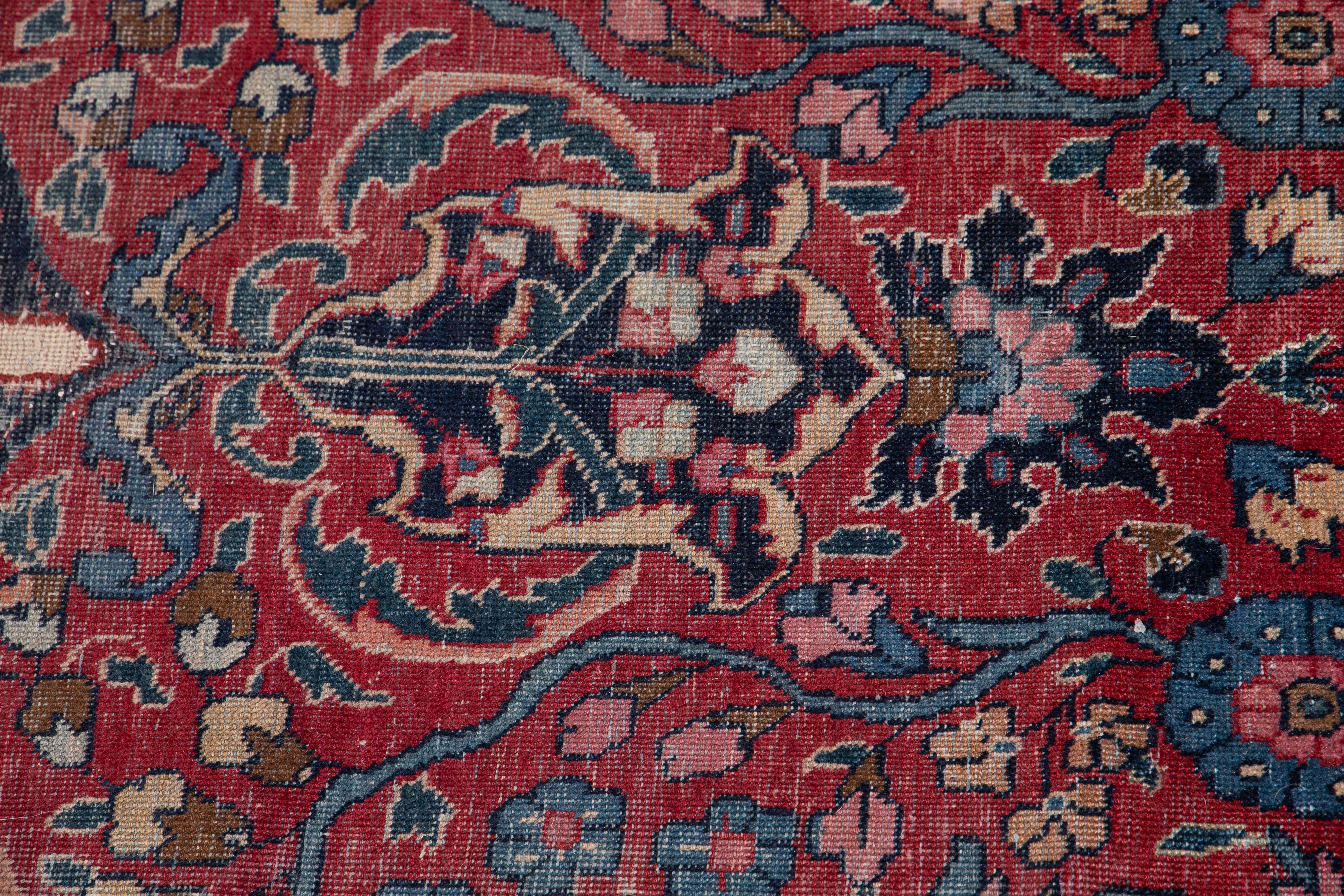 Early 20th Century Antique Tabriz Wool Rug For Sale 13