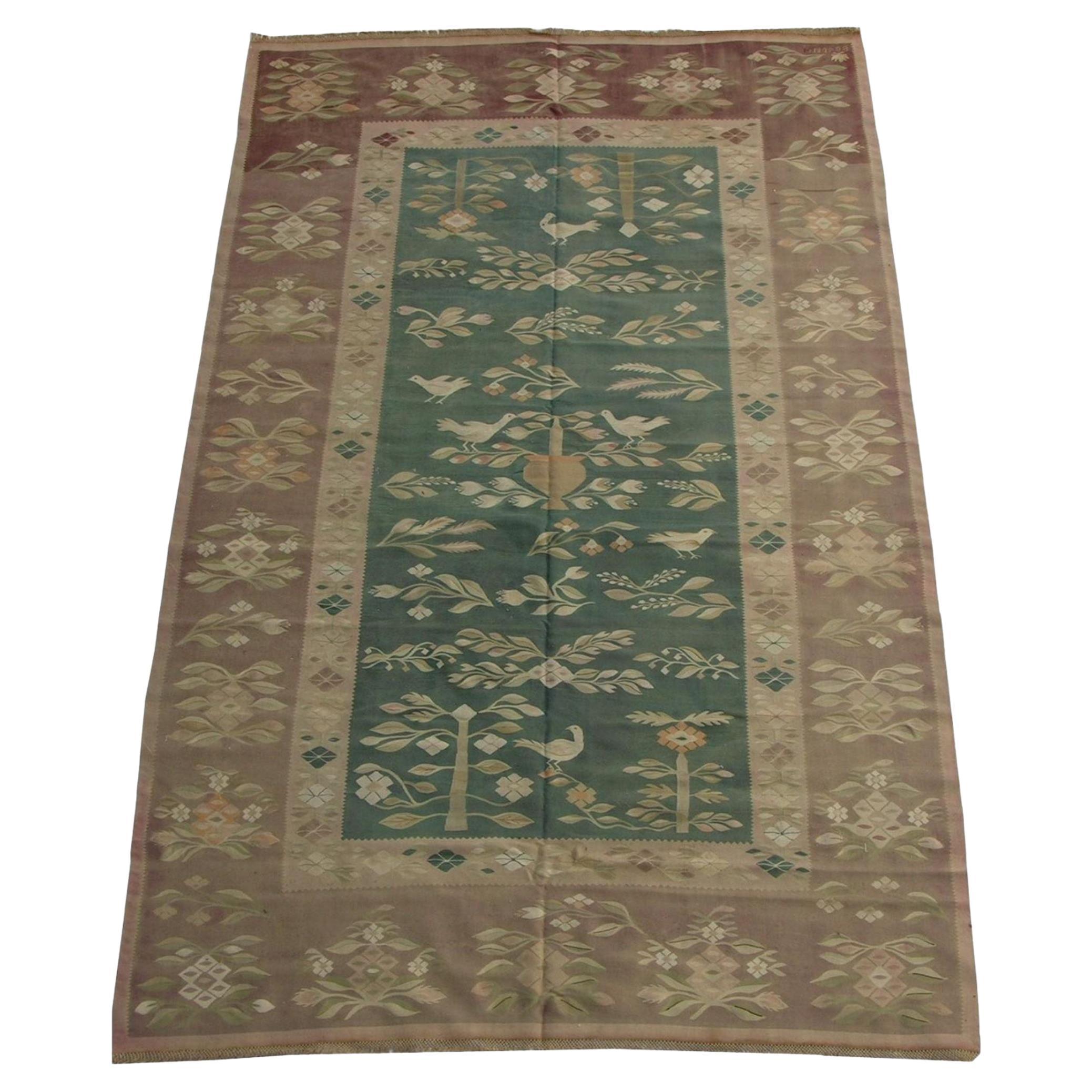 Early 20th Century Antique Traditional Flat Weave Bessarabian Rug For Sale