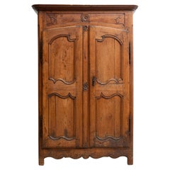 Early 20th Century Antique Traditional Spanish Wood Wardrobe