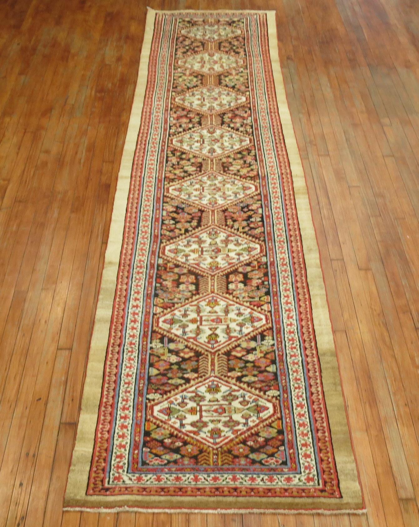 Early 20th Century Antique Tribal Persian Serab Traditional Runner For Sale 1