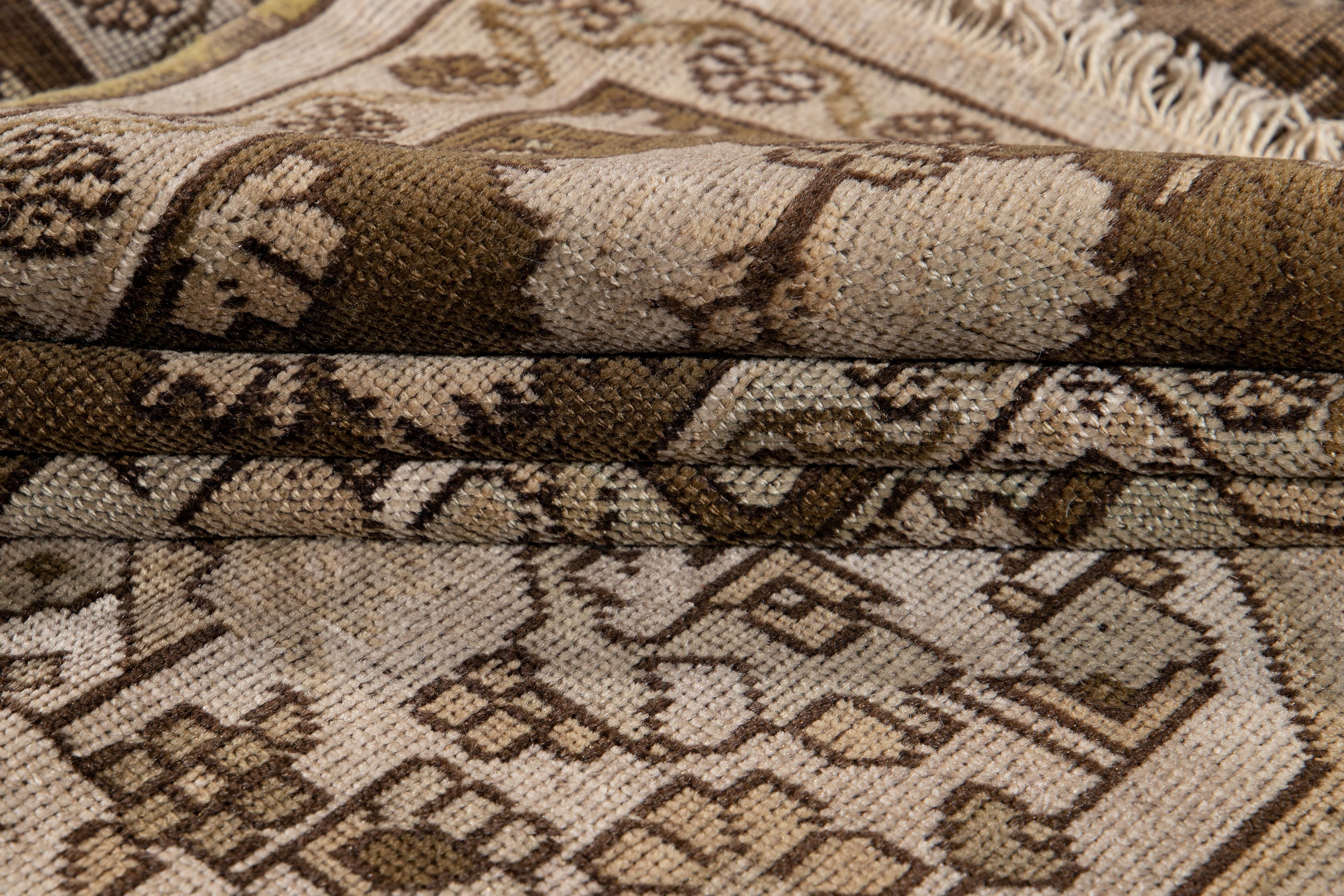Mid-20th Century Early 20th Century Antique Turkestan Khotan Wool Rug For Sale
