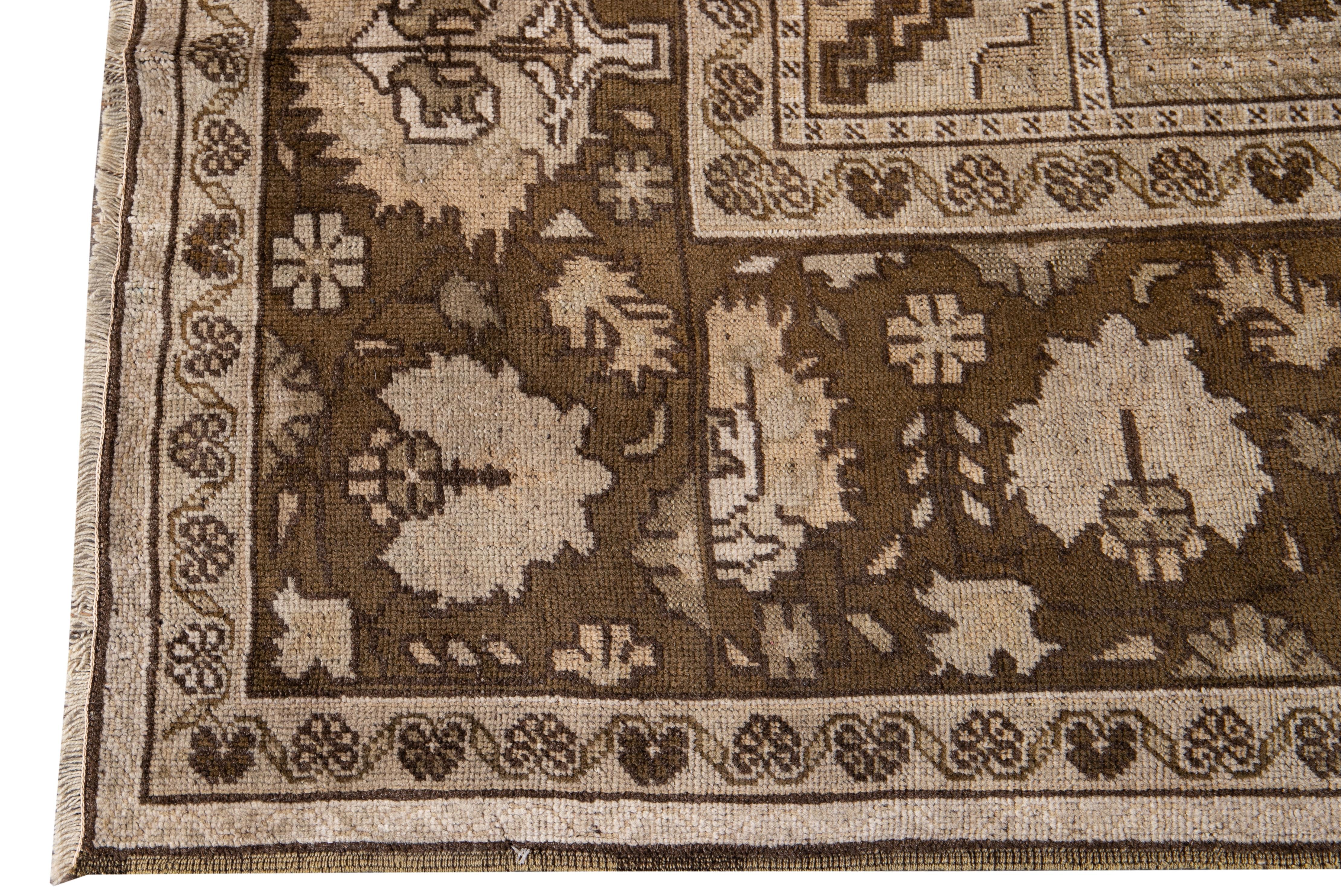 Early 20th Century Antique Turkestan Khotan Wool Rug For Sale 4