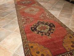Early 20th Century Antique Turkish Anatolian Runner Rug