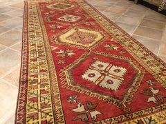 Early 20th Century Antique Turkish Anatolian Runner Rug