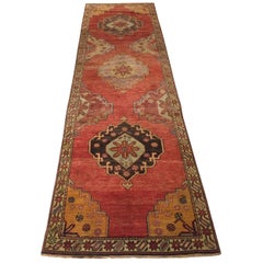 Early 20th Century Antique Turkish Anatolian Runner Rug