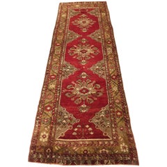 Early 20th Century Antique Turkish Anatolian Runner Rug