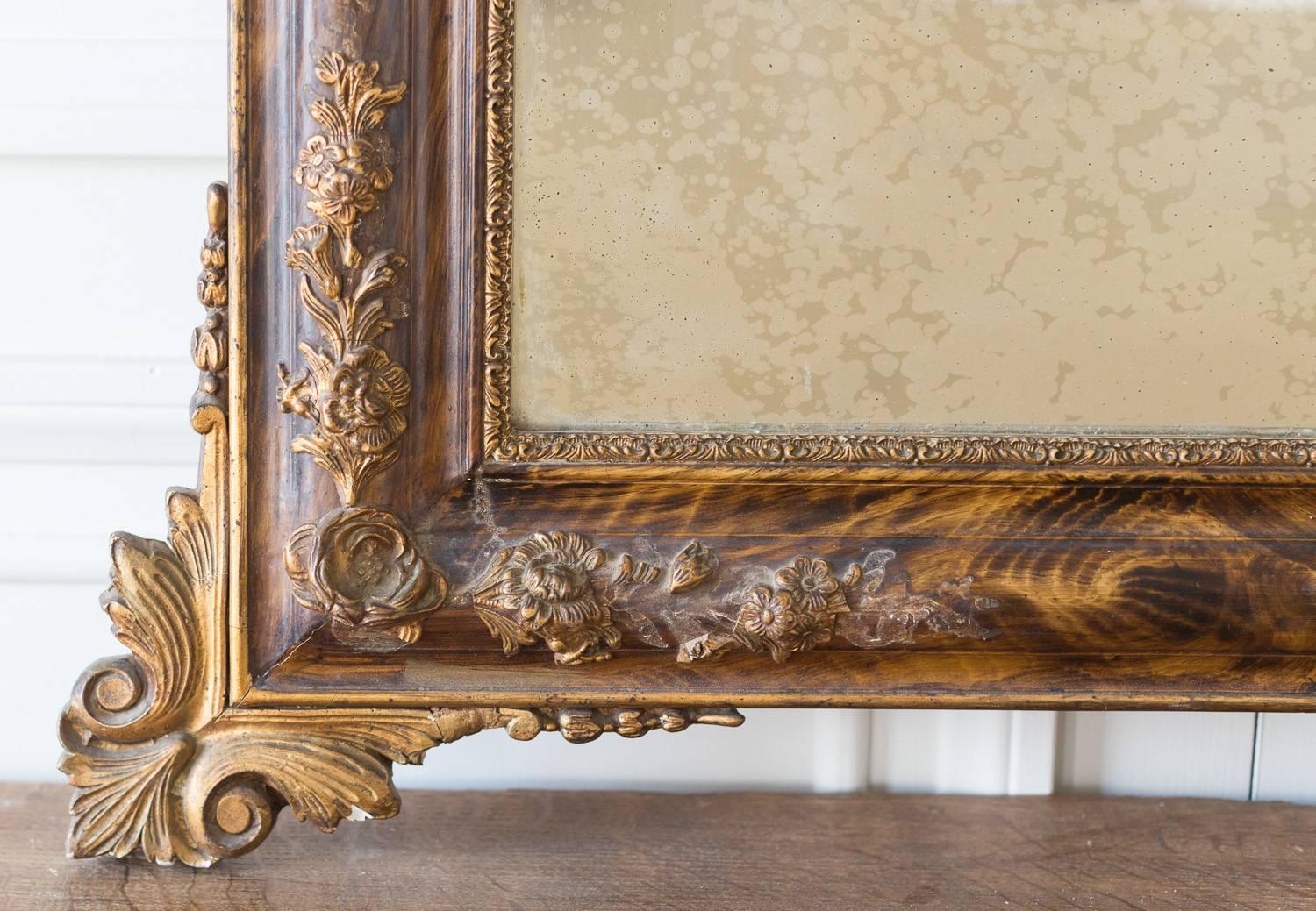 French Early 20th Century Antique Wall Mirror For Sale