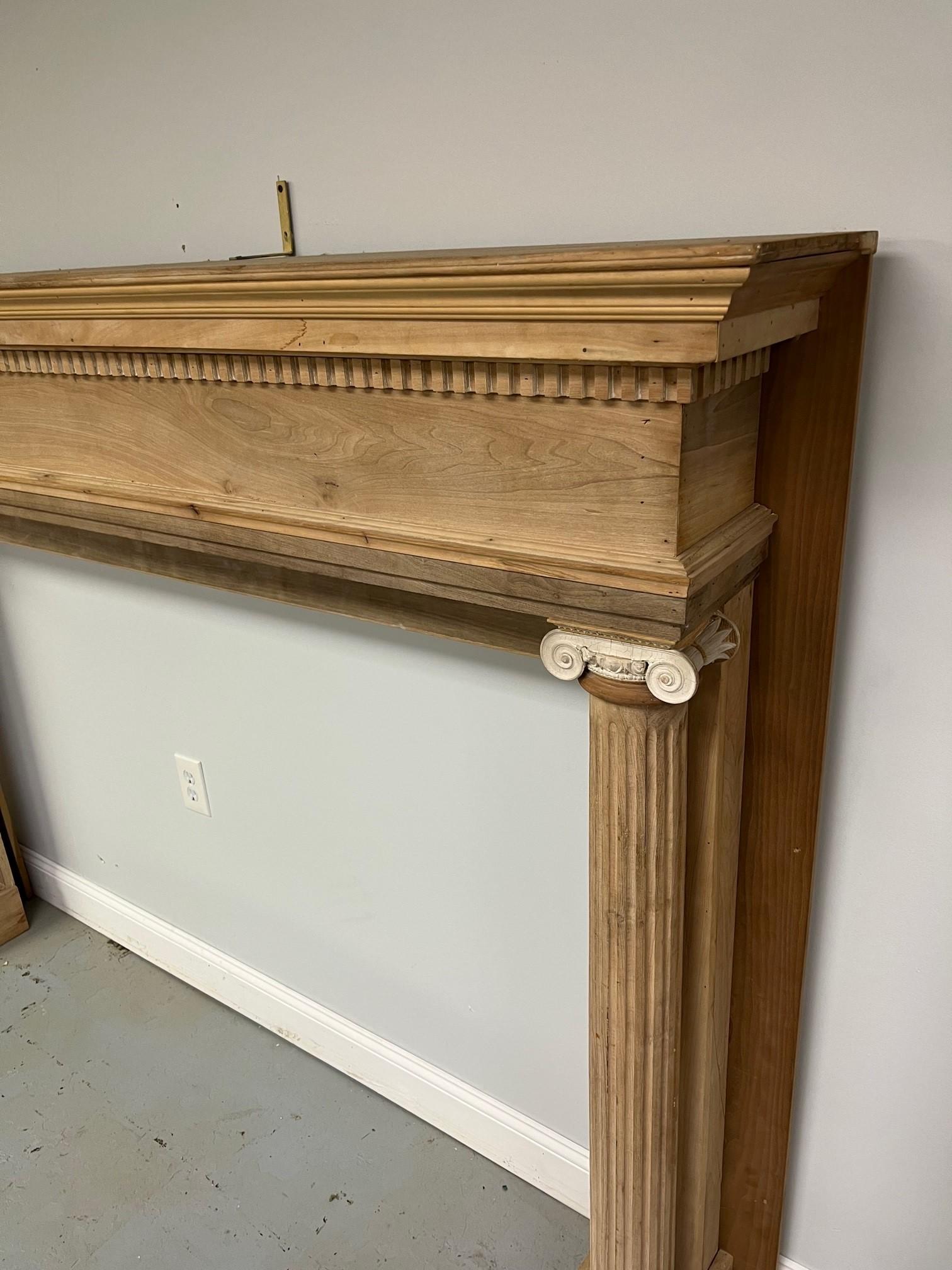 fluted fireplace surround