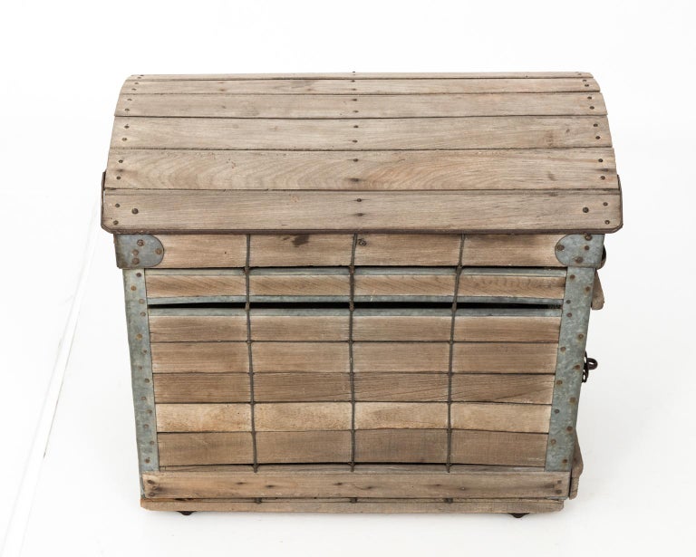 Early 20th Century Antique Wooden Dog Crate For Sale at 1stDibs