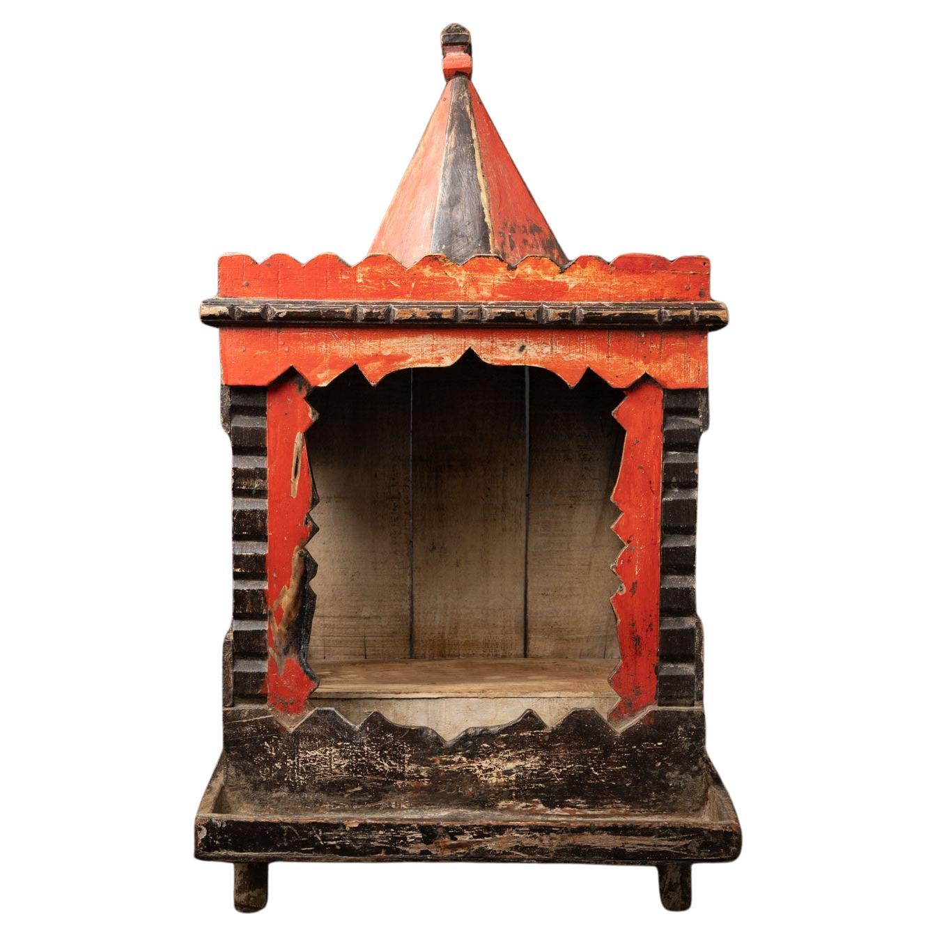 Early 20th century Antique wooden Indian temple from India