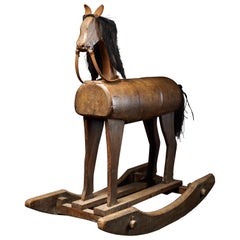 Early 20th Century, Antique Wooden Rocking Horse