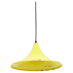 Early 20th Century Antique Yellow Brass Ceiling Lamp