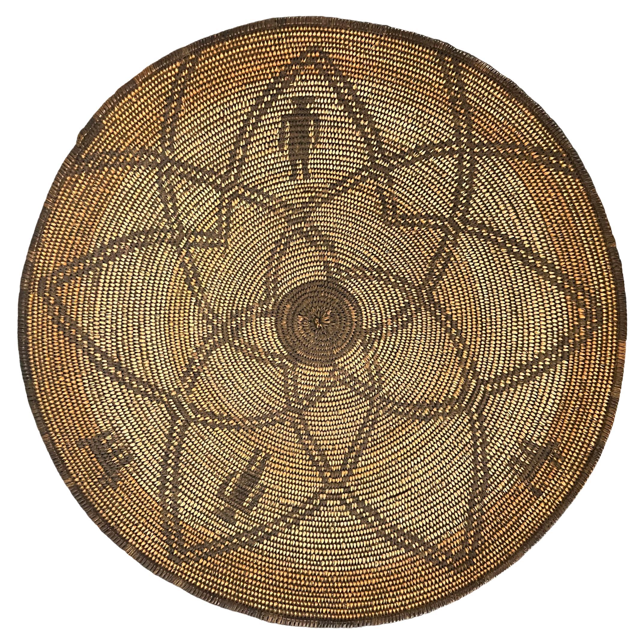 Early 20th Century Apache Tray Basket