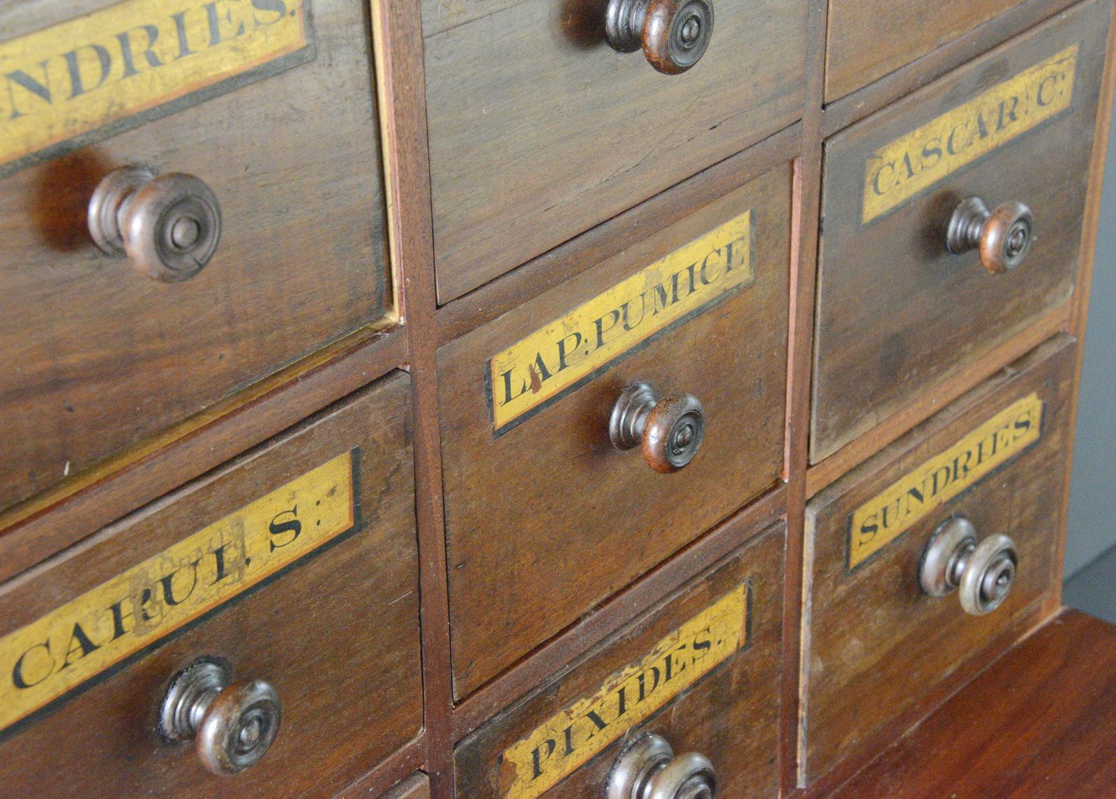 Early 20th Century Apothecary Drawers, circa 1910 For Sale 3