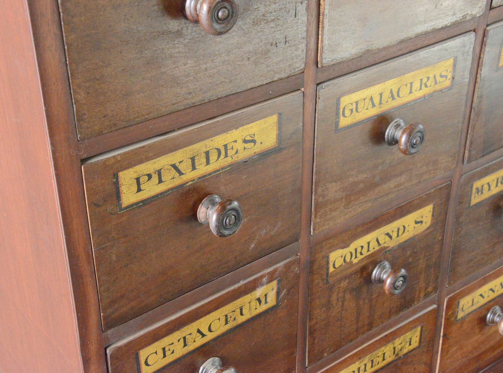 Victorian Early 20th Century Apothecary Drawers, circa 1910
